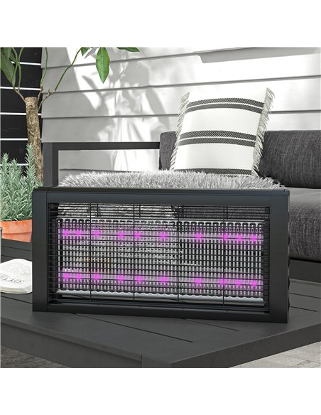 HOMCOM LED Bug Zapper, 8watt, Indoor Use, Efficient Electric Insect Killer, with Hanging Chain 849-023V70BK - pic 98643 | FastDaddyshop