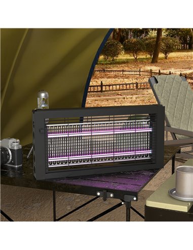 HOMCOM LED Bug Zapper, 8watt, Indoor Use, Efficient Electric Insect Killer, with Hanging Chain 849-023V70BK