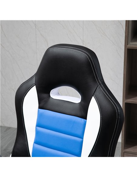 HOMCOM Racing Gaming Chair, PU Leather Computer Desk Chair, Height Adjustable Swivel Chair With Tilt Function and Flip Up Armres - pic 9866 | FastDaddyshop