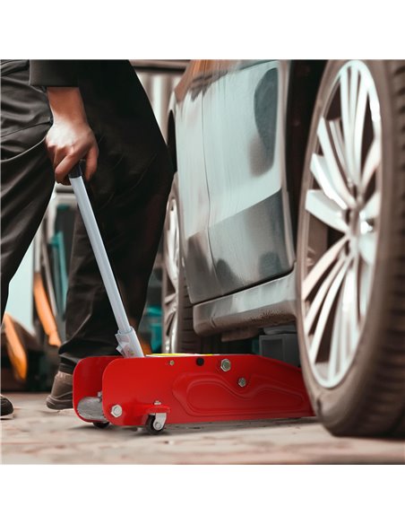 HOMCOM Low Profile Jack, 2 Ton Hydraulic Car Jack for Car Trailer Garage Tyre Repair, Red C20-056V00RD - pic 98724 | FastDaddyshop