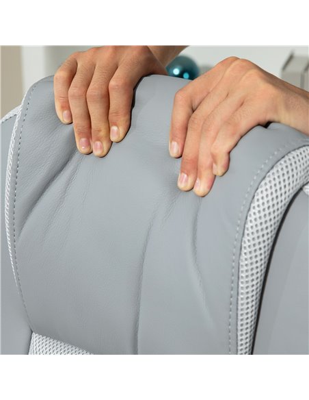 HOMCOM Faux Leather Office Chair - Grey 921-733V70GY - pic 98846 | FastDaddyshop
