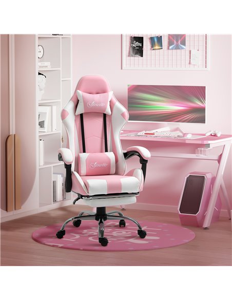 Vinsetto Racing Gaming Chair with Lumbar Support, Head Pillow, Swivel Wheels, High Back Recliner Gamer Desk Chair for Home Offic - pic 9892 | FastDaddyshop