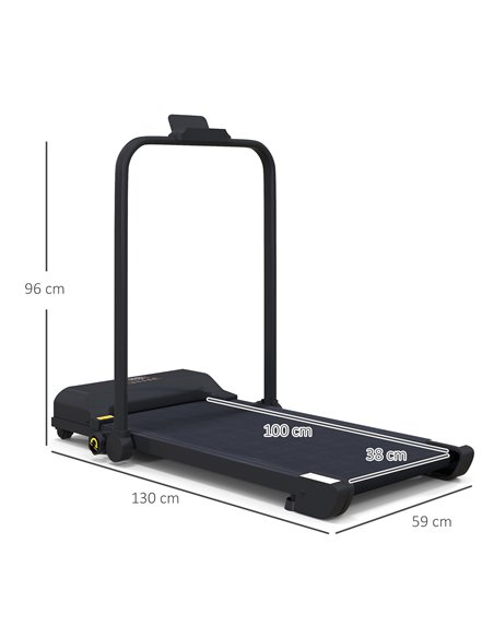 HOMCOM 2.5HP Walking Pad Treadmill, Folding Under Desk Treadmill, Walking Machine, 1-10km/h, with Remote Control A90-367V70BK - pic 99292 | FastDaddyshop