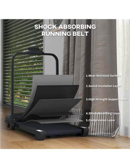HOMCOM 2.5HP Walking Pad Treadmill, Folding Under Desk Treadmill, Walking Machine, 1-10km/h, with Remote Control A90-367V70BK - pic 99296 | FastDaddyshop