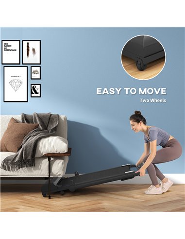 HOMCOM 2.5HP Walking Pad Treadmill, Folding Under Desk Treadmill, Walking Machine, 1-10km/h, with Remote Control A90-367V70BK