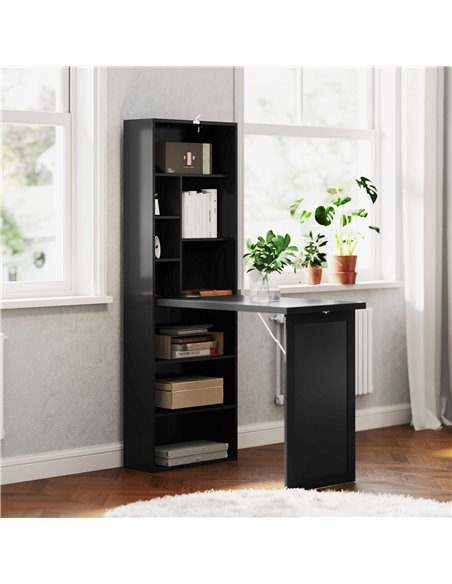 HOMCOM Three-Part Work Desk, with Storage and Chalkboard - Black 836-296V80BK - pic 99345 | FastDaddyshop