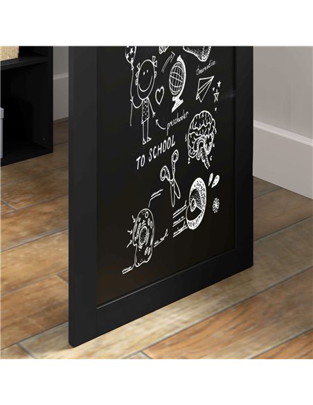 HOMCOM Three-Part Work Desk, with Storage and Chalkboard - Black 836-296V80BK - pic 99352 | FastDaddyshop