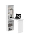 HOMCOM Three-Part Work Desk, with Storage and Writing Board - White 836-296V81WT