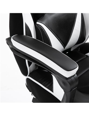Vinsetto Ergonomic Racing Gaming Chair Office Desk Chair Adjustable Height Recliner with Wheels, Headrest, Lumbar Support, Retra