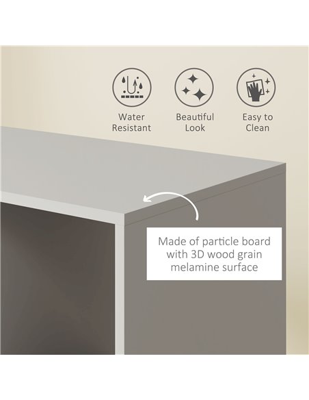 HOMCOM Open Wardrobe for Bedroom, Small Wardrobe on Wheels with Clothes Rail, Storage Shelves, Mobile Garment Rack for Clothes S - pic 99437 | FastDaddyshop