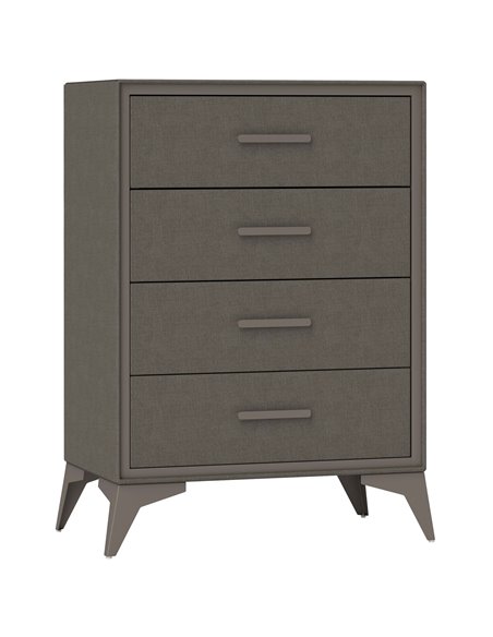 HOMCOM Velvet-Feel Chest of Four Drawers - Brown 831-833V00BN - pic 99497 | FastDaddyshop