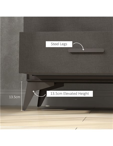 HOMCOM Velvet-Feel Chest of Four Drawers - Brown 831-833V00BN - pic 99503 | FastDaddyshop