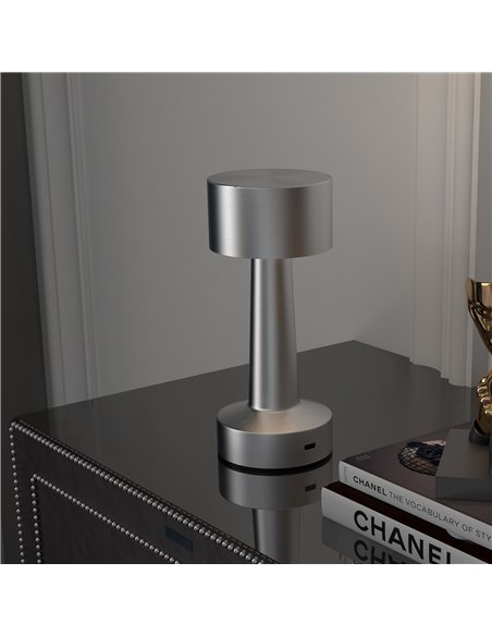Homcom 2 Pack Cordless Table Lamp, Touch LED Desk Lamp with Rechargeable Battery, 3 Colour, for Bedroom Living Room, Silver B31- - pic 99613 | FastDaddyshop