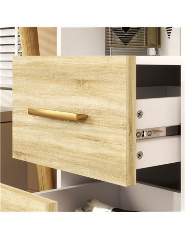 HOMCOM Elegant Dressing Table, with Storage - White 831-922V01WT