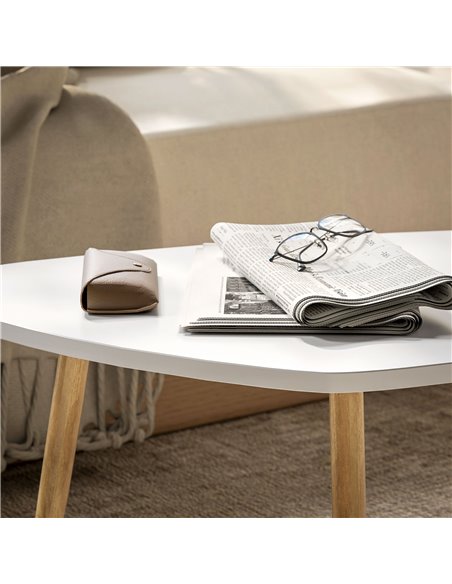 HOMCOM Set of Two Scandinavian-Style Coffee Tables - White 839-045V00WT - pic 99784 | FastDaddyshop