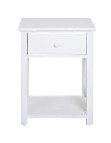 HOMCOM End Table, Sofa Side Table with Drawer X Bar Bottom Storage Shelf, Nightstand Bedside Table for Bedroom or Living Room Wh - pic 99819 | FastDaddyshop