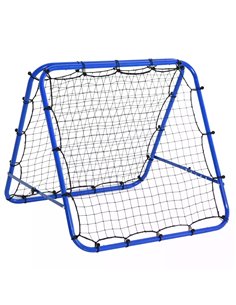 HOMCOM Double Sided Football Rebounder Net, Football Rebound Goal with 5 Adjustable Angles, Blue A60-003
