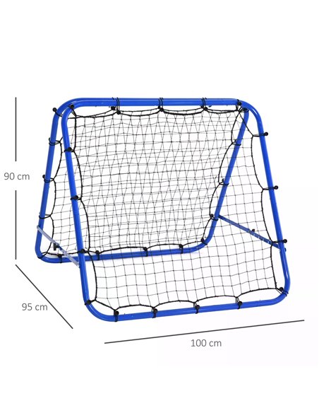 HOMCOM Double Sided Football Rebounder Net, Football Rebound Goal with 5 Adjustable Angles, Blue A60-003 - pic 99823 | FastDaddyshop
