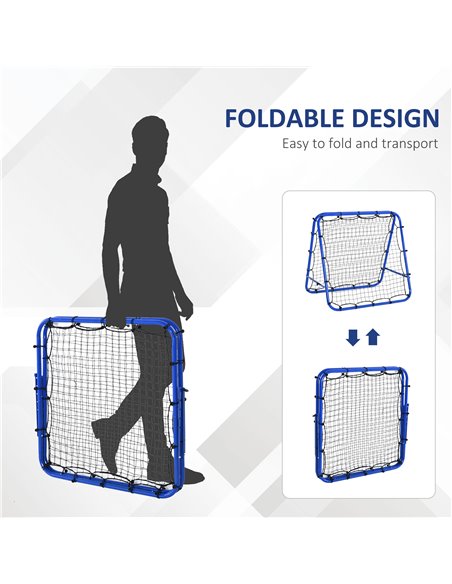 HOMCOM Double Sided Football Rebounder Net, Football Rebound Goal with 5 Adjustable Angles, Blue A60-003 - pic 99825 | FastDaddyshop