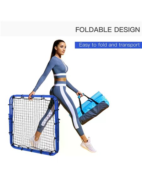 HOMCOM Double Sided Football Rebounder Net, Football Rebound Goal with 5 Adjustable Angles, Blue A60-003 - pic 99827 | FastDaddyshop