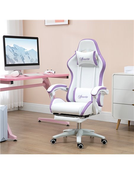 Vinsetto Racing Gaming Chair, Reclining PU Leather Computer Chair with 360 Degree Swivel Seat, Footrest, Removable Headrest and  - pic 9985 | FastDaddyshop