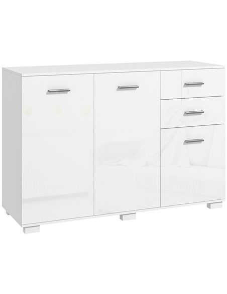 HOMCOM Sideboard, Modern Storage Cabinet with 2 Drawers, 3 Doors and Adjustable Shelves, Kitchen Cabinet for Living Room, Dining - pic 99947 | FastDaddyshop