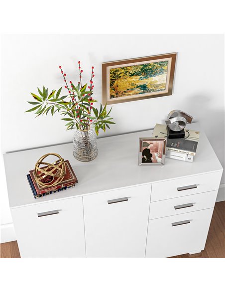 HOMCOM Sideboard, Modern Storage Cabinet with 2 Drawers, 3 Doors and Adjustable Shelves, Kitchen Cabinet for Living Room, Dining - pic 99963 | FastDaddyshop