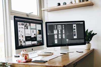 Modern ergonomic office desk with adjustable height, designed for comfort and productivity at home.